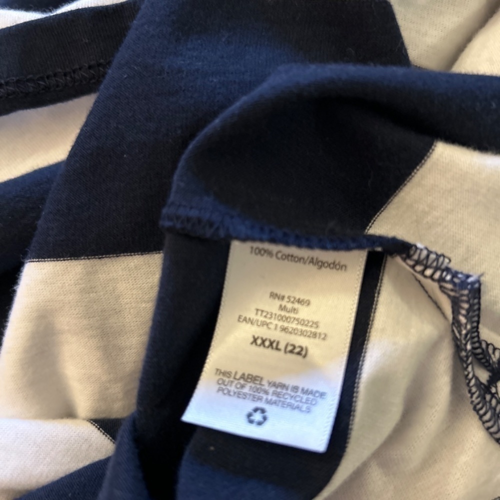 🍁NEW YEAR SALE🍁TIME And TRU Striped Tshirt XXXL - Picture 4 of 5